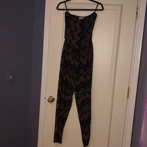 Blu Pepper strapless jumpsuit with draw string